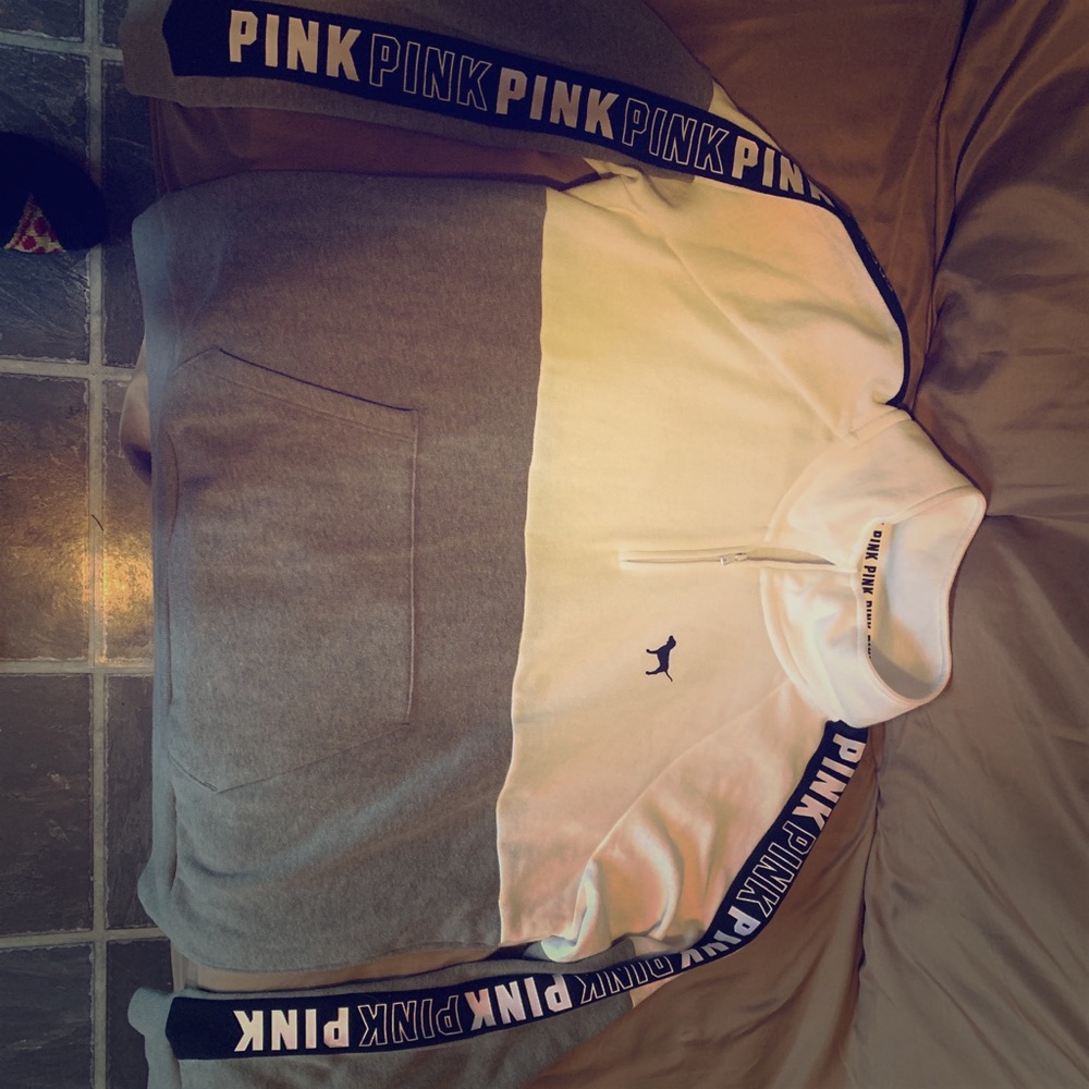 Pink quarter zip